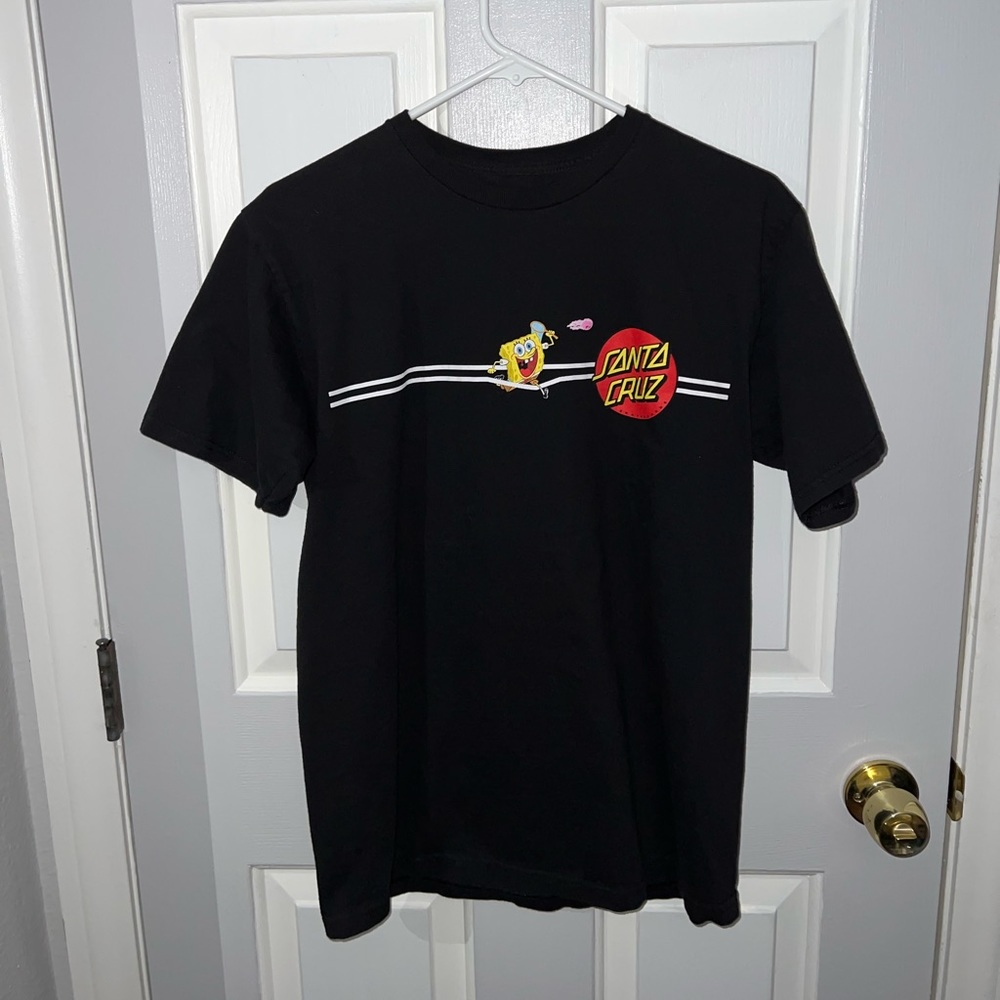 Men’s Santa Cruz Spongebob Graphic T-Shirt (Medium)